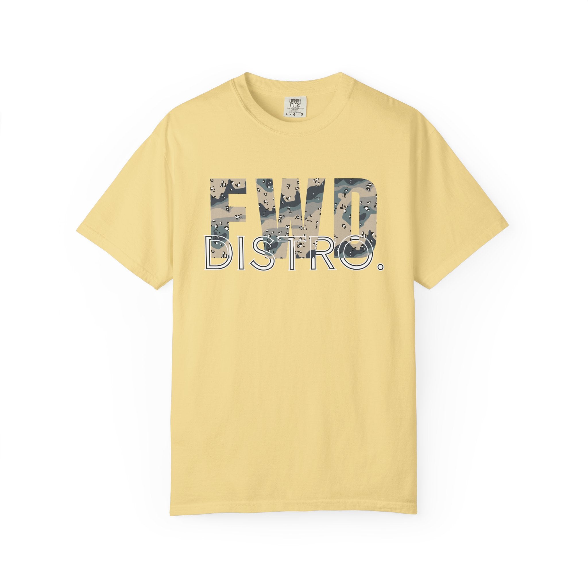 Butter FWD Distro heavyweight cotton t-shirt with Polar Choc Chip camo style print and relaxed fit