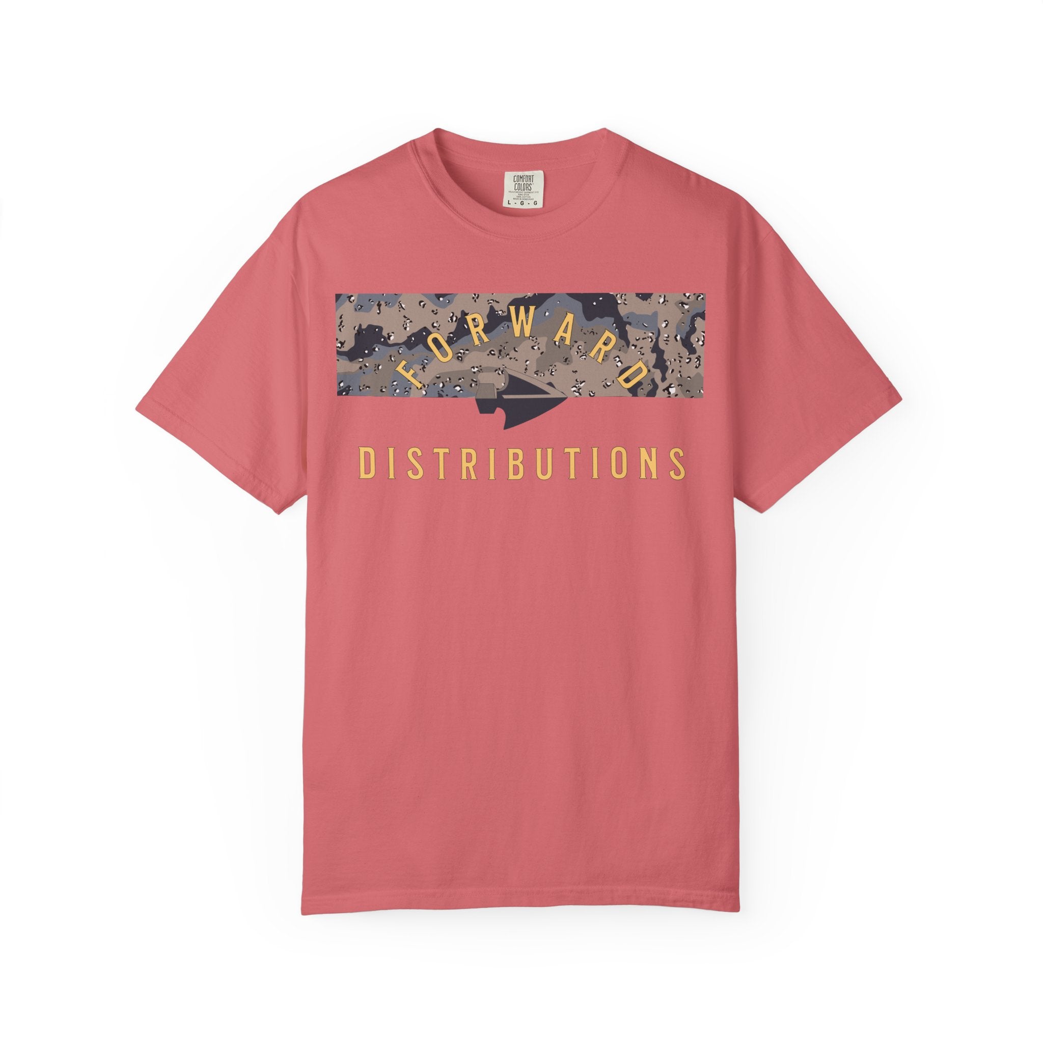 Watermelon Forward Distributions Logo T-Shirt with Blueberry Chip Split Camo Block