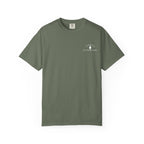 Moss t-shirt with a Forward Distributions logo.