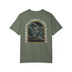 Moss FDD Arch II t-shirt with a skeleton sniper design and "Forward Distributions Division" text on back.