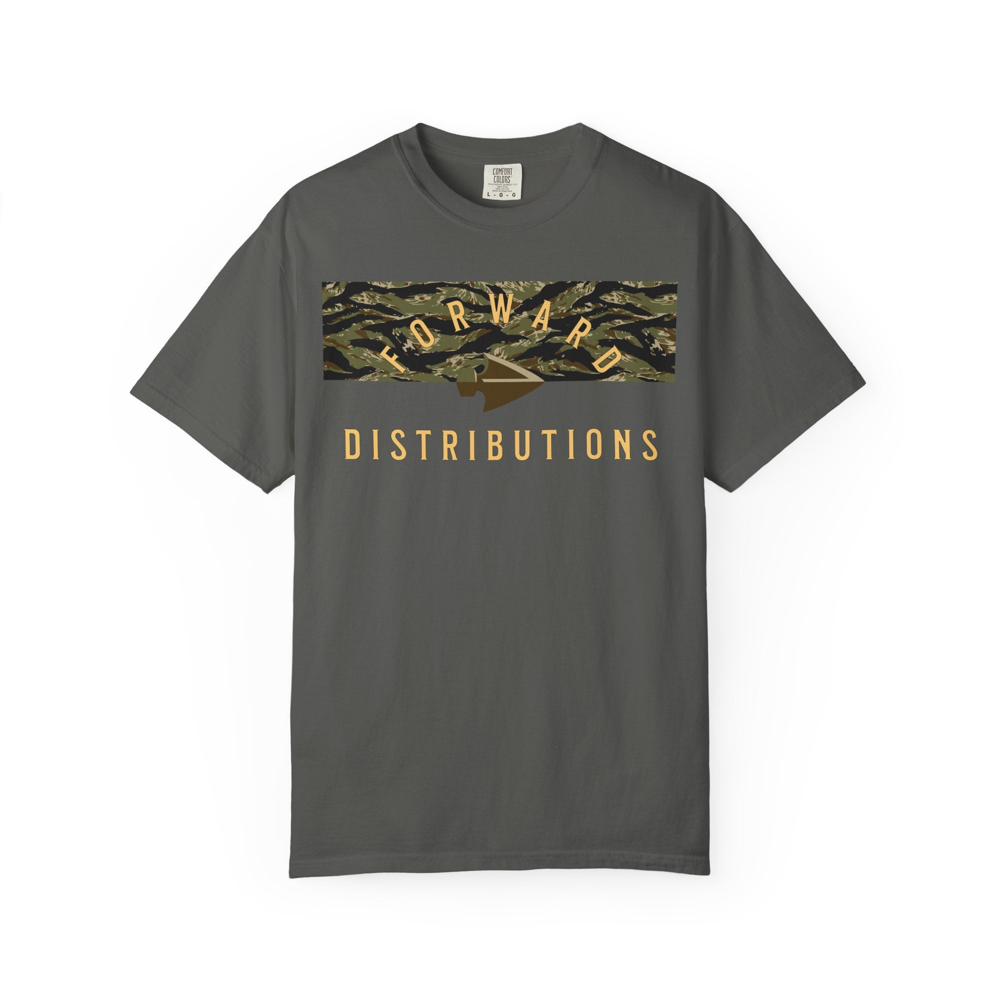 Pepper Forward Distributions Logo T-Shirt with Tiger Stripe Split Camo Block