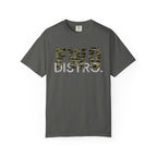Pepper heavyweight cotton t-shirt with "FWD DISTRO" tiger stripe graphic and relaxed fit, durable double-needle stitching.