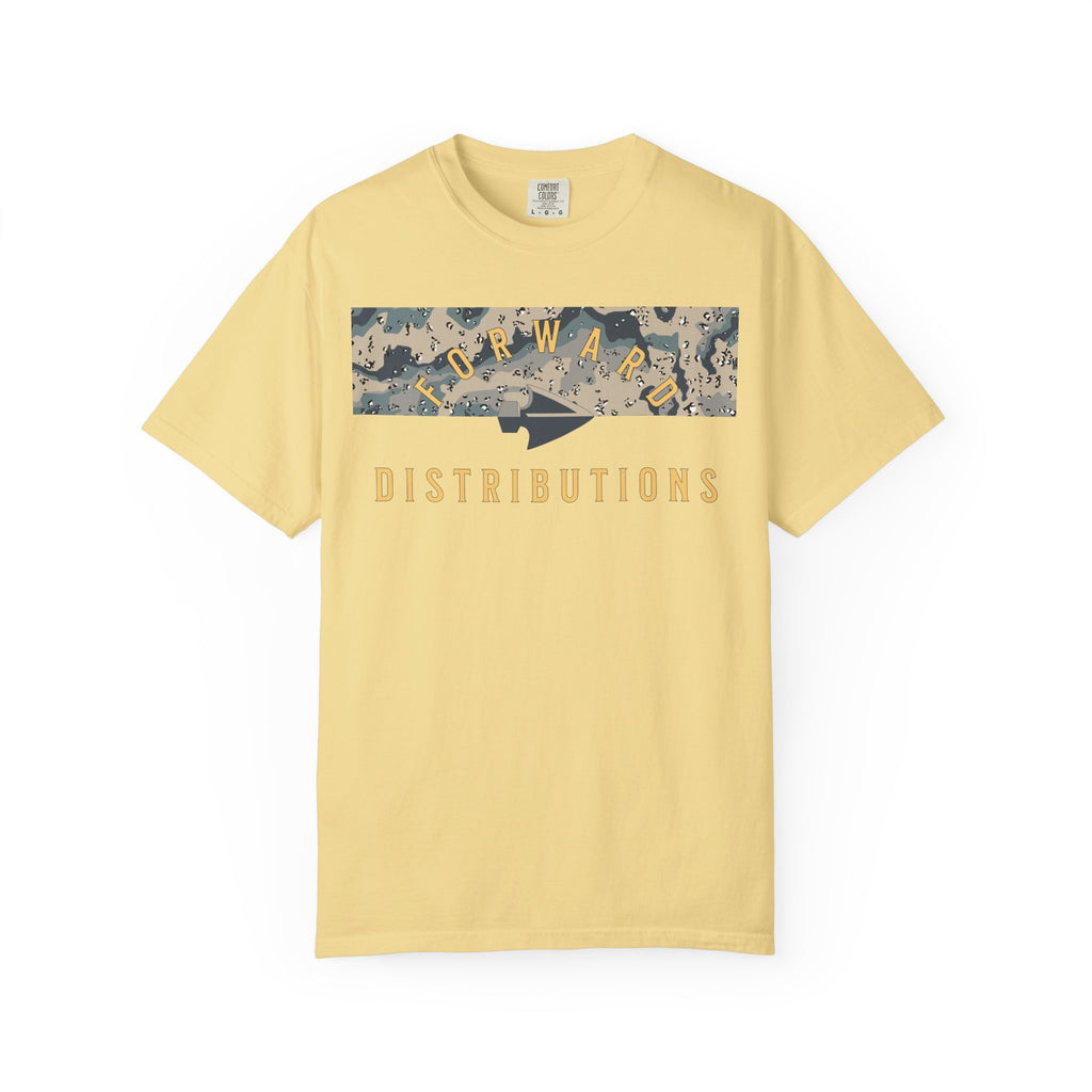Butter Forward Distributions Logo T-Shirt with Polar Choc Chip Split Camo Block