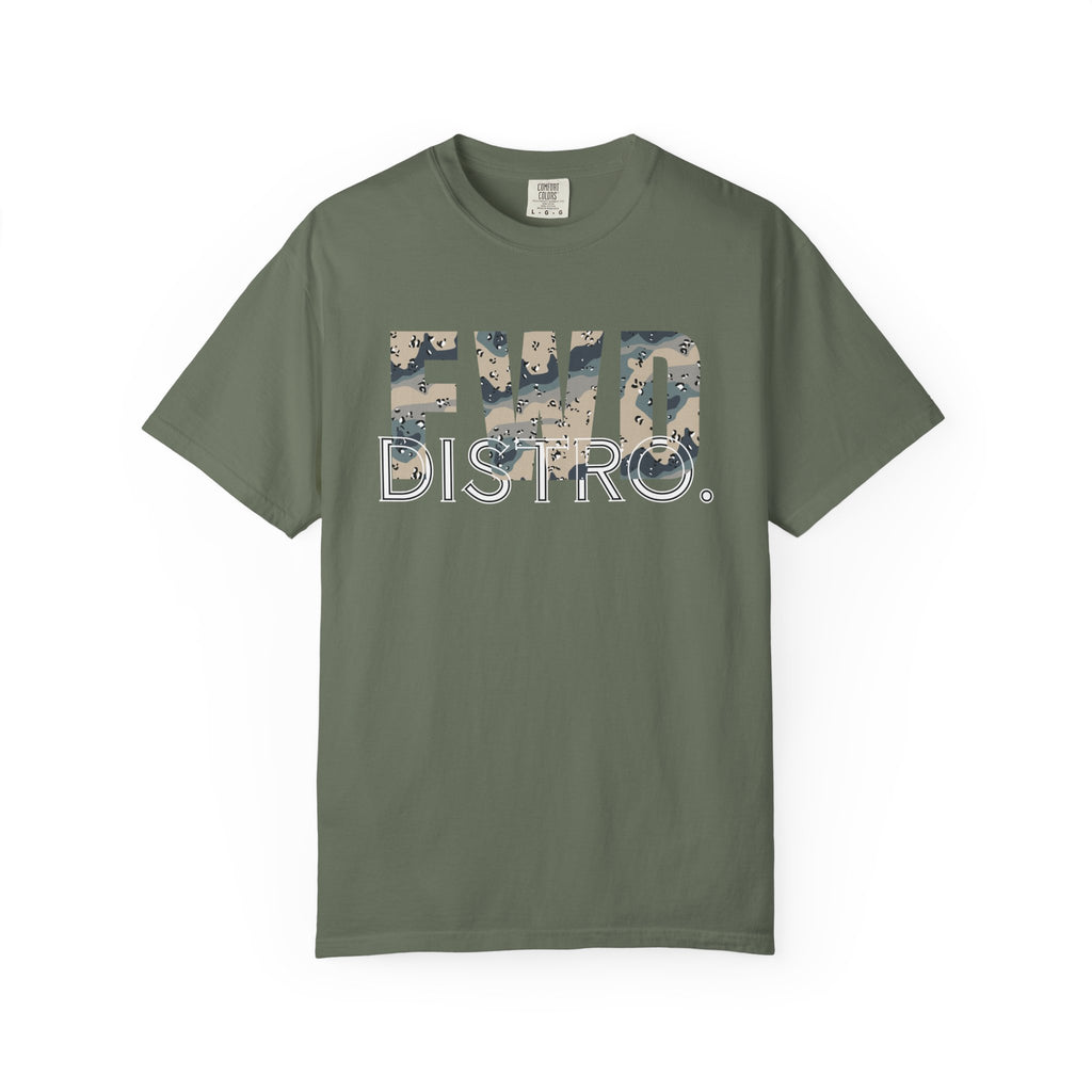 Moss FWD Distro heavyweight cotton t-shirt with Polar Choc Chip camo style print and relaxed fit