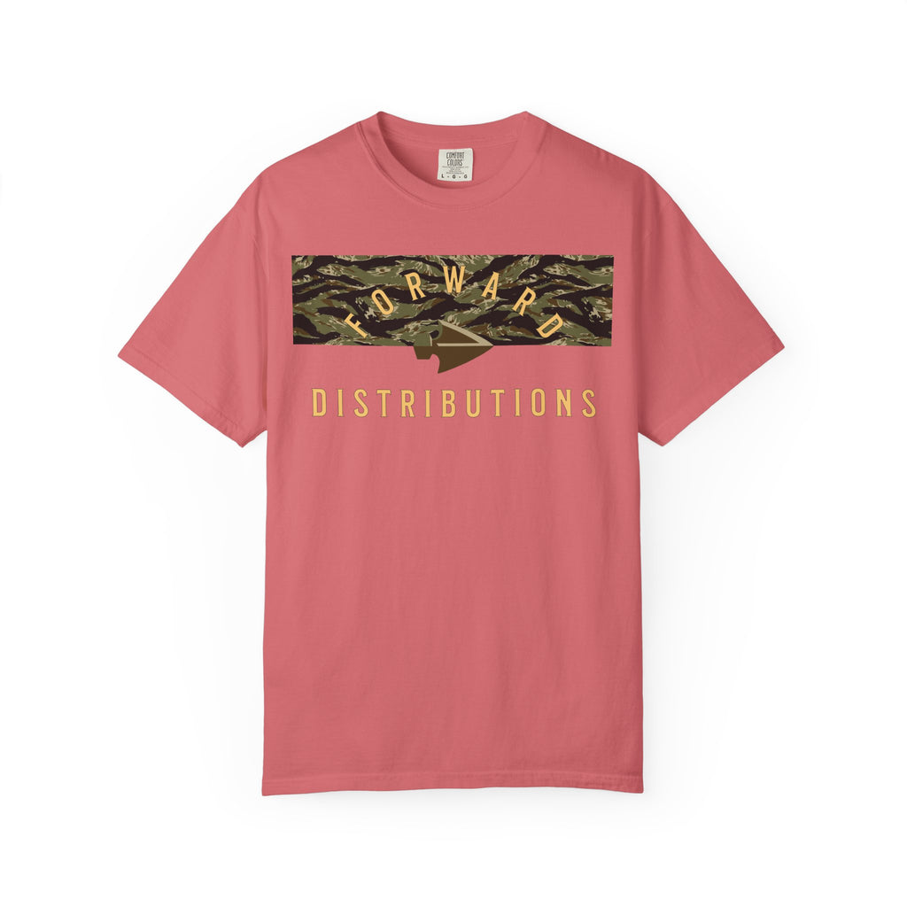 Watermelon Forward Distributions Logo T-Shirt with Tiger Stripe Split Camo Block
