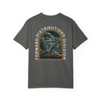 Pepper FDD Arch II t-shirt with a skeleton sniper design and "Forward Distributions Division" text on back.