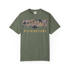 Moss Forward Distributions Logo T-Shirt with Blueberry Chip Split Camo Block