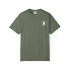 Moss t-shirt with a Forward Distributions Division badge logo.